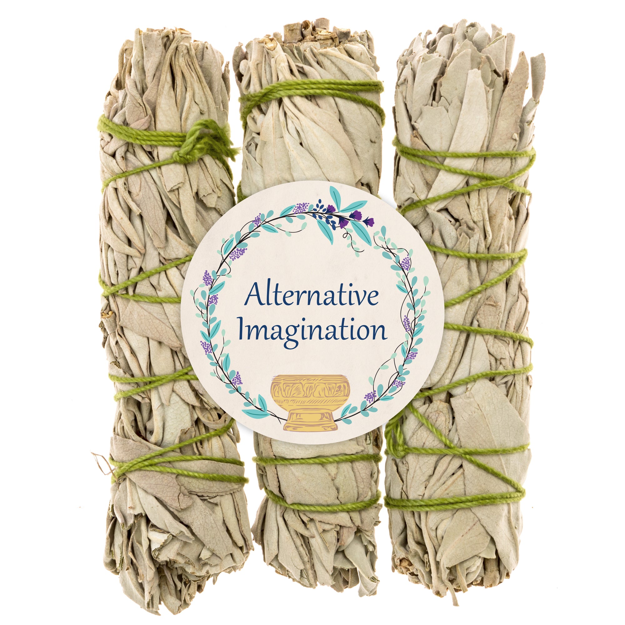 Premium California White Sage 4 Inch Smudge Sticks - 3 Pack For Home Cleansing, Fragrance, Meditation, Smudging Rituals. Packaged with Care in the USA