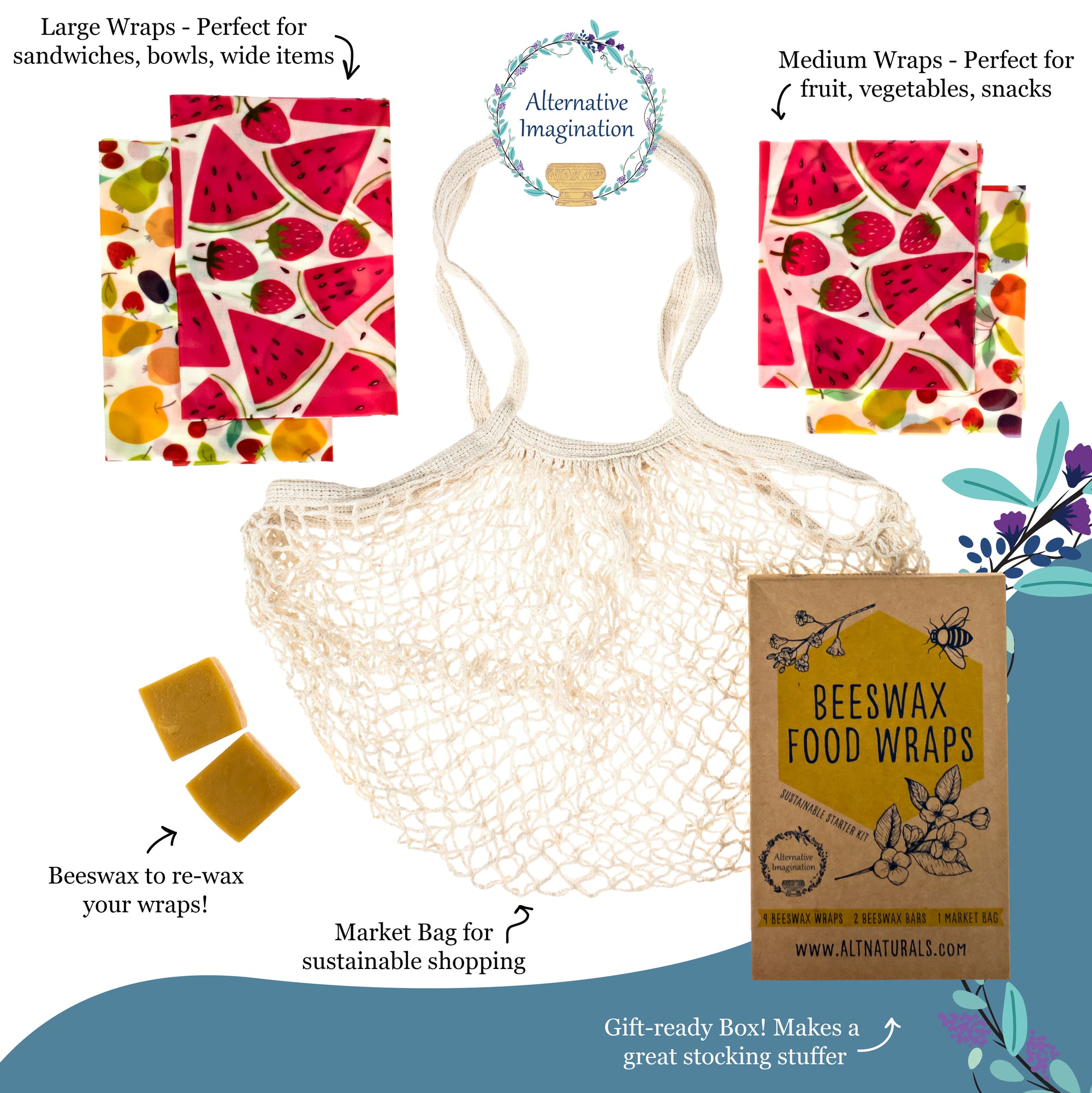 Beeswax Wrap Sustainable Starter Kit