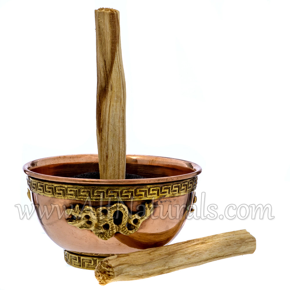Dragon Copper Offering Bowl Kit with Palo Santo