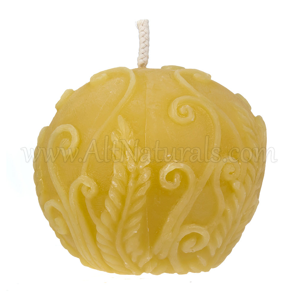 Holiday Fern - Shaped Beeswax Candle