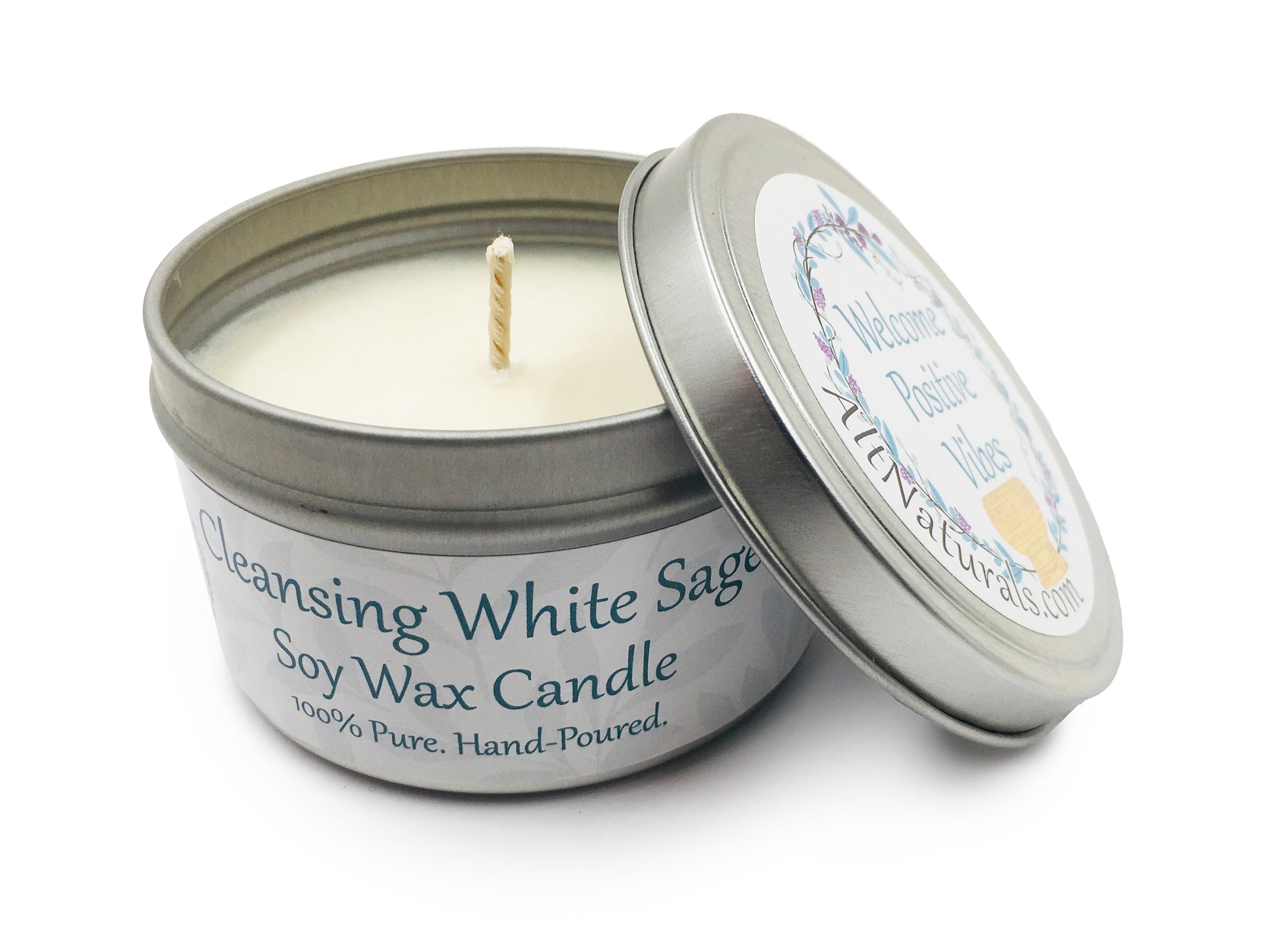 Cleansing White Sage Soy Candles - 6 Ounce (1)