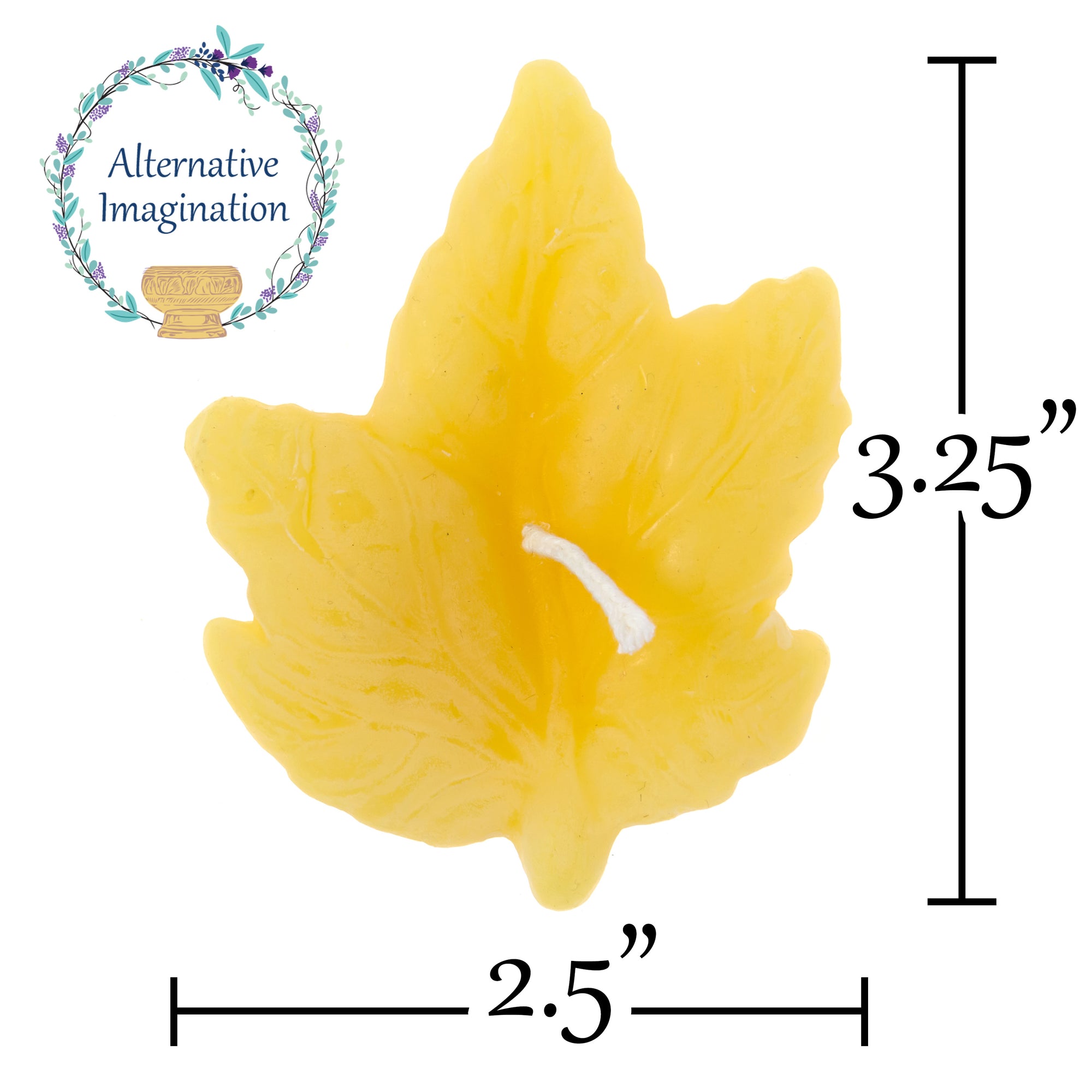 2 Maple Leaves - Shaped Beeswax Candles