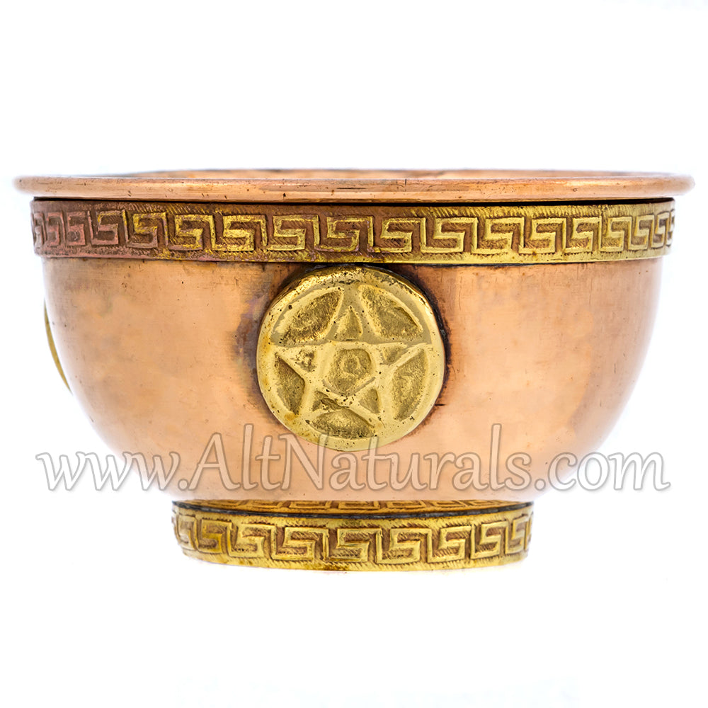 Pentagram Copper Offering Bowl Kit